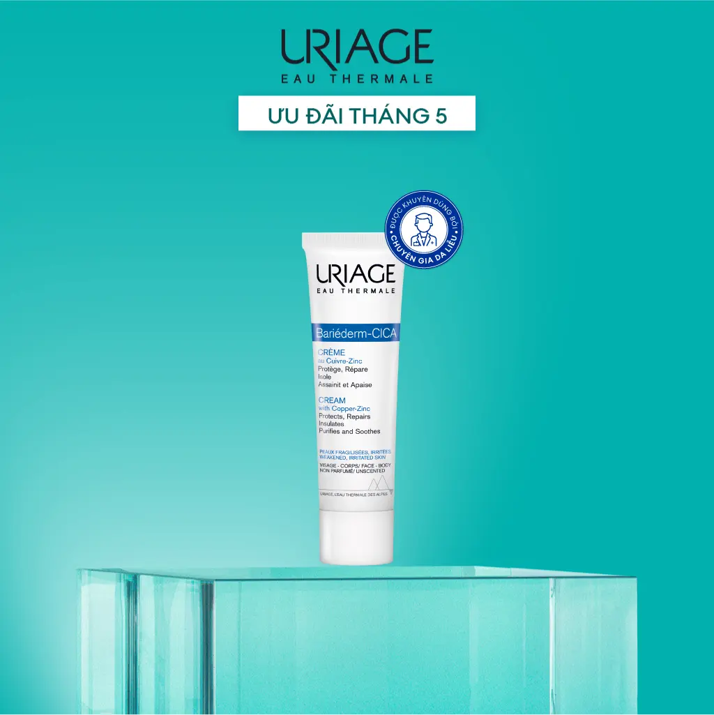 Kem làm dịu, làm lành và phục hồi da tổn thương URIAGE BARIÉDERM CICA-CRÈME