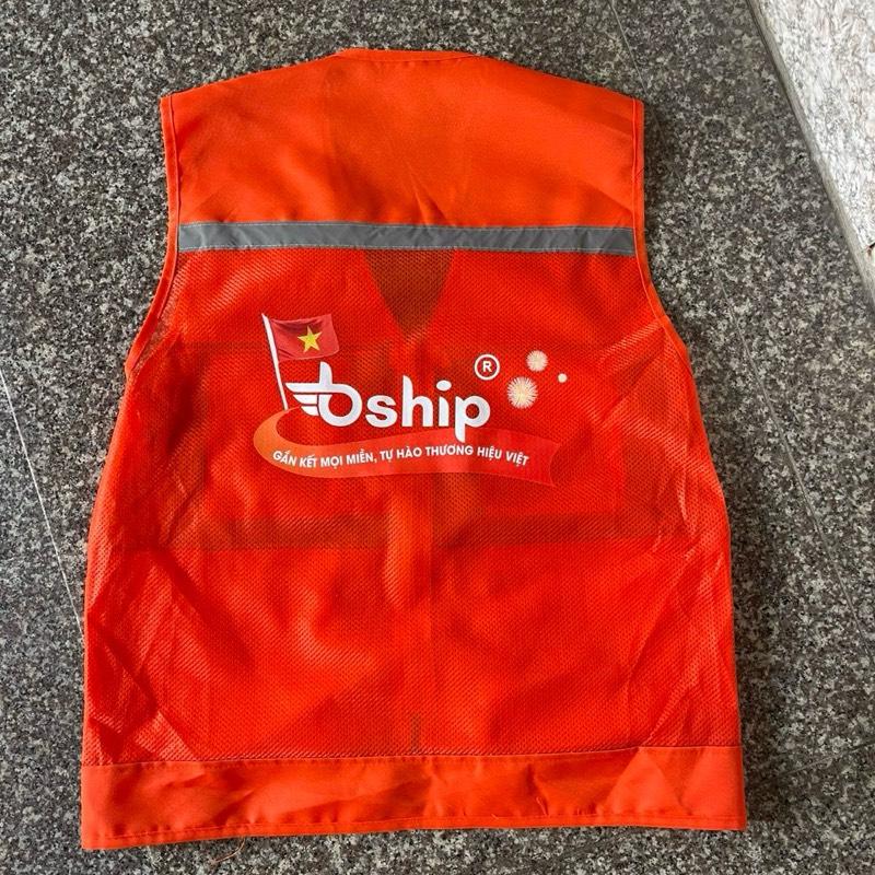 Áo ghile 4 túi shipper giao hàng BShip vải kaki thoáng mát