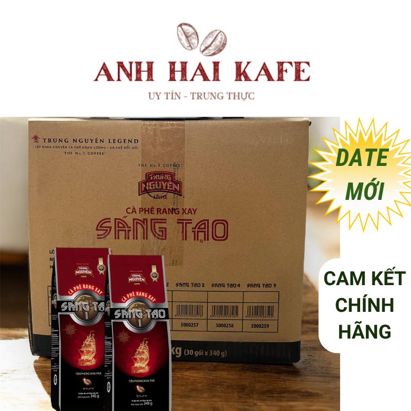 Thùng Cà phê Sáng Tạo 1 (30 gói x 340gr) Cafe rang xay Trung Nguyên legend pha phin robusta
