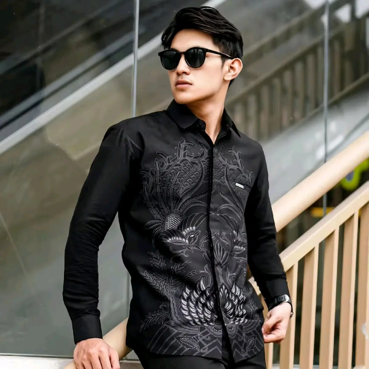 [BISA COD] KEMEJA BATIK || KEMEJA BATIK MURAH || KEMEJA BATIK PRIA || KEMEJA BATIK LENGAN PANJANG || KEMEJA BATIK PEKALONGAN Baju Katun Distro Hitam Cowok Casual Dewasa Kaos Motif Pendek