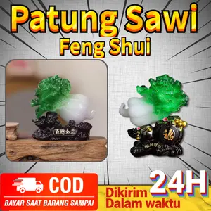 Bisa COD Pajangan Sawi Putih Hoki Fengshui Patung BaiCai Dekorasi Rumah Lucky Sawi Besar Sawi Dashboard Rich