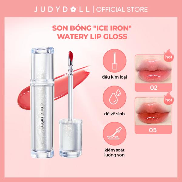 JUDYDOLL Son bóng "Ice-iron" Watery Lip Gloss Lâu trôi Không dính cốc Dưỡng ẩm 2,4g