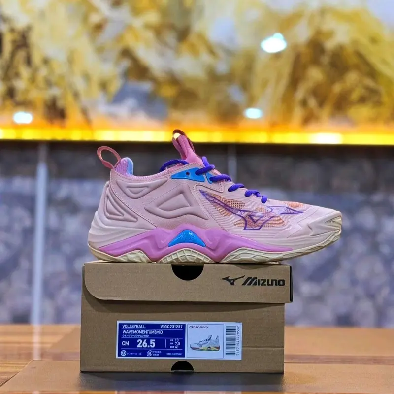 Sepatu Voli Mizuno Wave Momentum 3 Woman Bonus Tas Kaos Kaki 3