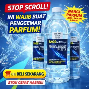 ZAQS MAX | Penguat & Pengawet Wangi Lebih Tahan Lama | Cocok untuk Racikan Parfum