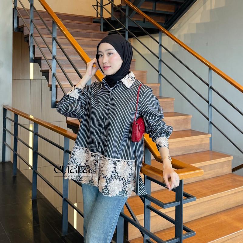 MECCA BASIC - kemeja salur by ENARA OUTFIT 2