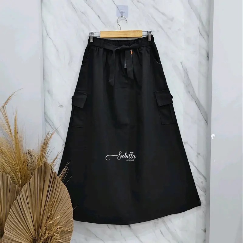 [Sabilla] Rok Cargo Dewasa Jumbo Linen & Twill Stretch Combed Ukuran XL & XXL 4