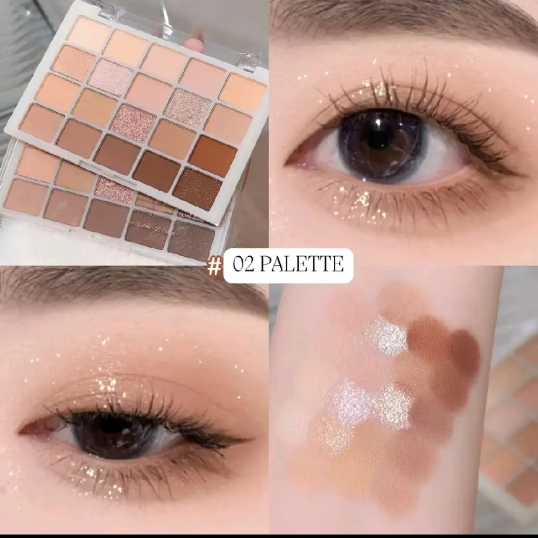 MUGE LEEN Eyeshadow Korean Palette Blooming Chestnut Flowering Jaded 20 Colors Glitter Matte Pigmented Kombinasi Tahan Lama