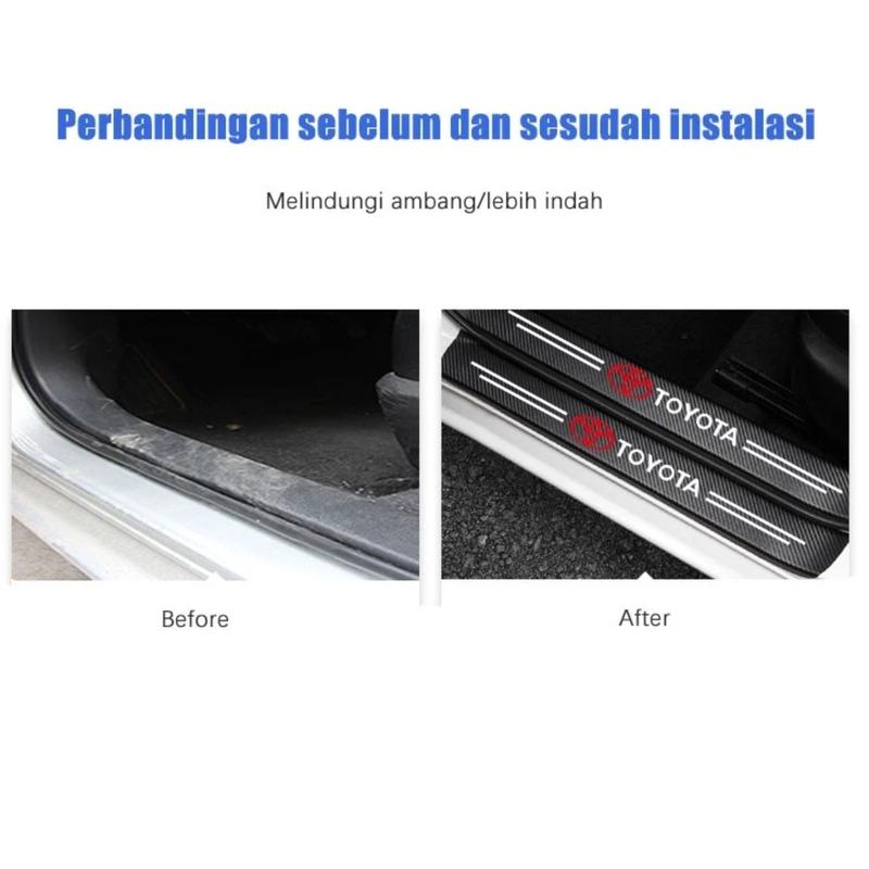 stciker pelindung pijakan kaki carbon 3d mobil daihatsu xenia unevesal semua mobil daihatsu xenia bias cod 8