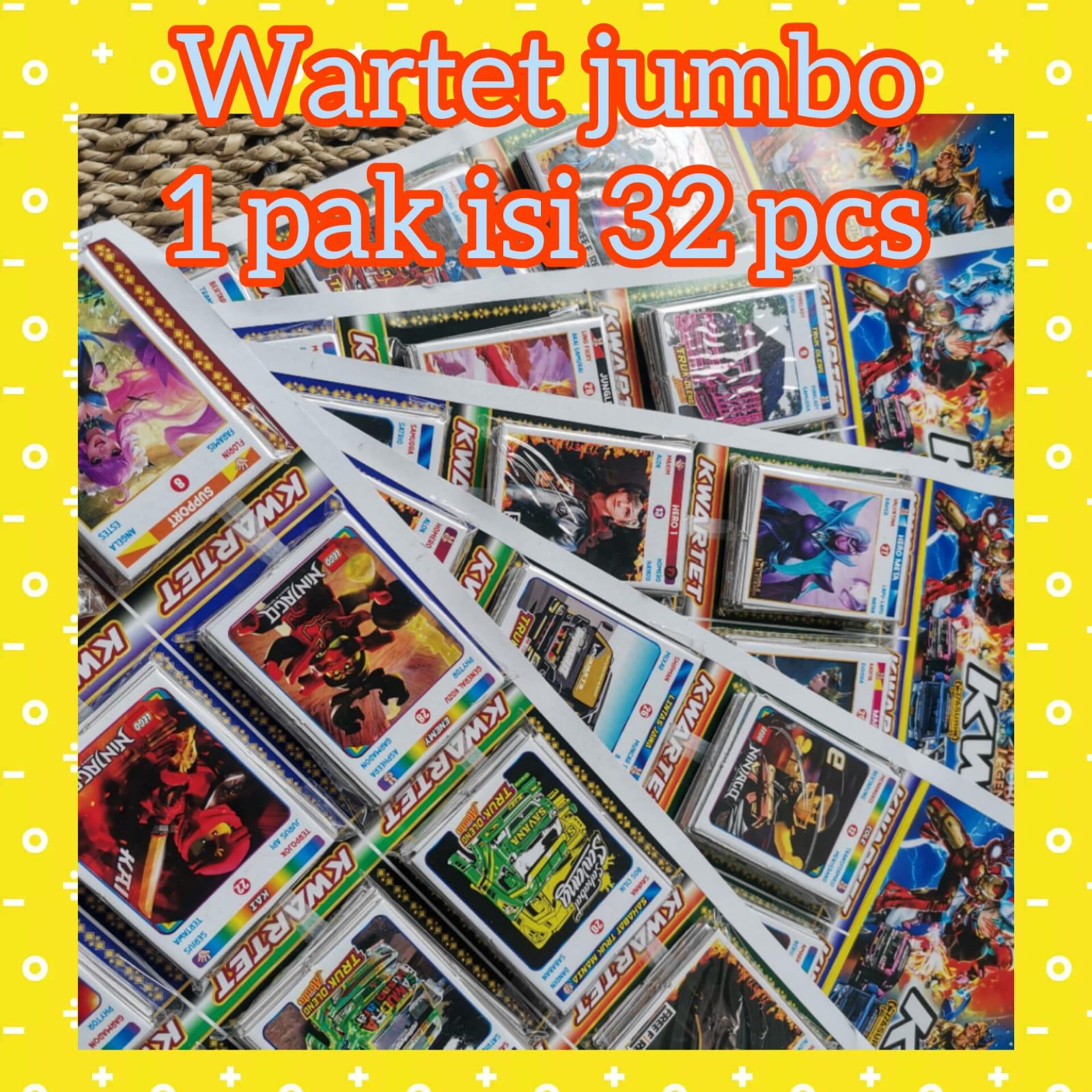 Mainan Kartu Kwartet Jumbo Model Aneka Kartun 1 Pack Isi 32 Kartu Wartet Jumbo 1 Pak Isi 32 Pcs