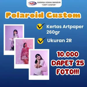 Sarana Usaha Mandiri Cetak Polaroid 25 Foto 2R Kertas Artpaper 260gr Termurah & Jernih