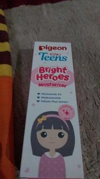 Product Review of Pigeon Teens Bright Heroes Moisturizer 50 ml 20 ml | Perawatan Muka Wajah | Pelembab Wajah | Mencerahkan Kulit Muka Anak Remaja Niacinamide from j**a 0