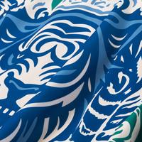 Gambar Batik Print Telusur Kultur - Corak Nusantara - Harimau Hijau Biru dari Telusur Kultur Kota Administrasi Jakarta Timur 4 Tokopedia