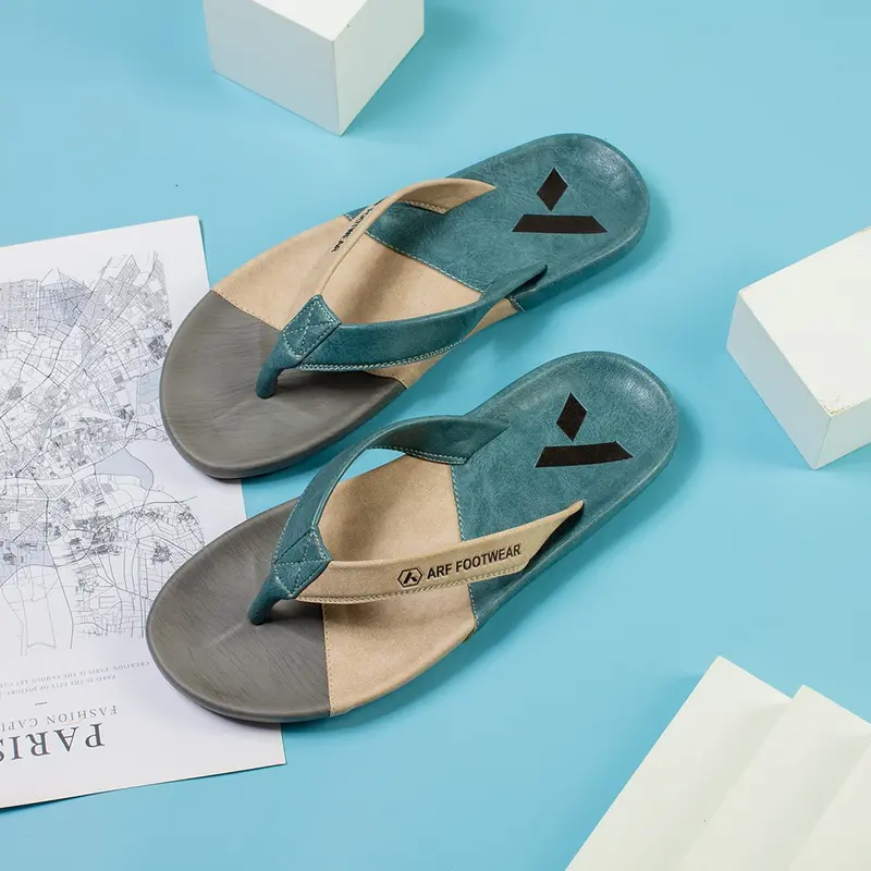 ARF Cappela Cream Tosca Sandal Jepit Kulit Casual Distro Kekinian Pria Wanita Sendal Kasual 3