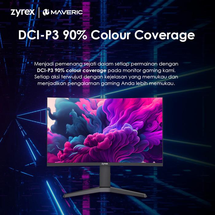 Zyrex Maveric 27Q monitor 27 inch QHD 1440p HDR 10 VA 170 Hz RGB LED Flat G-SYNC Compatible Freesync Flicker Free Blue Light Filter Garansi Resmi 2 Tahun 3
