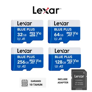 Lexar Microsd BLUE PLUS UHS-I Class 10 32GB / 64GB / 128GB / 256GB Up to 100 - 170MB/s With Adapter