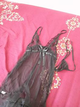 Product Review of Gaun Malam Wanita Renda Transparan DressLingerie Motif Bunga Fit Tidur 1177 from K**f 1