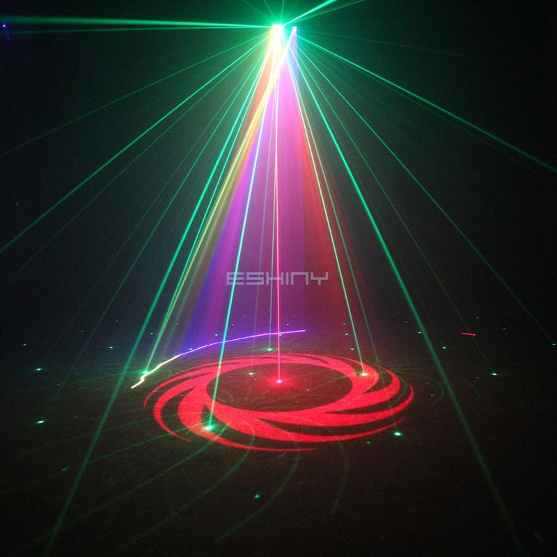 Product Introduction of ESHINY 800mW 2in1 RGB Laser Beam RG 64 Patterns Stage Disco Light DJ Scanner DMX512 Dance Bar Party Holiday Christmas Colorfull Effect System Show X4 27