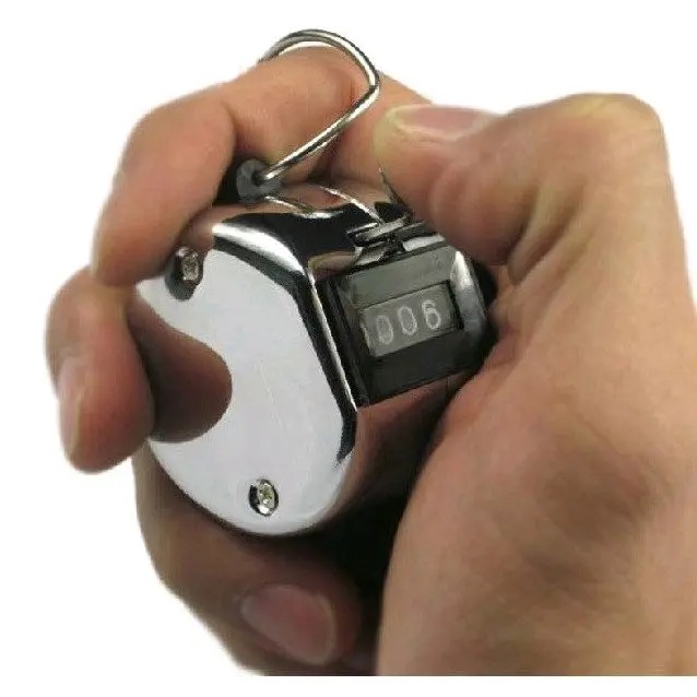 Alat Penghitung Manual Hand Tally Counter 4Digit Stainless 5