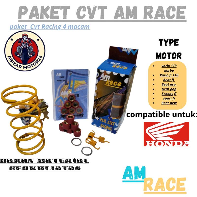 PAKET PER CVT RACING KIRIAN UPGRADE KAMPAS GANDA OTOMATIS VARIO 110 KARBU VARIO TECHNO BEAT FI ESP POP STEERT SCOOPY FI SCAAPY FI ROLER ROLLER RULER RULLER RACING 9 GRAM KIRIAN PAKETAN 1500 RPM Motor Motorcycle Motor Motorcycle 1