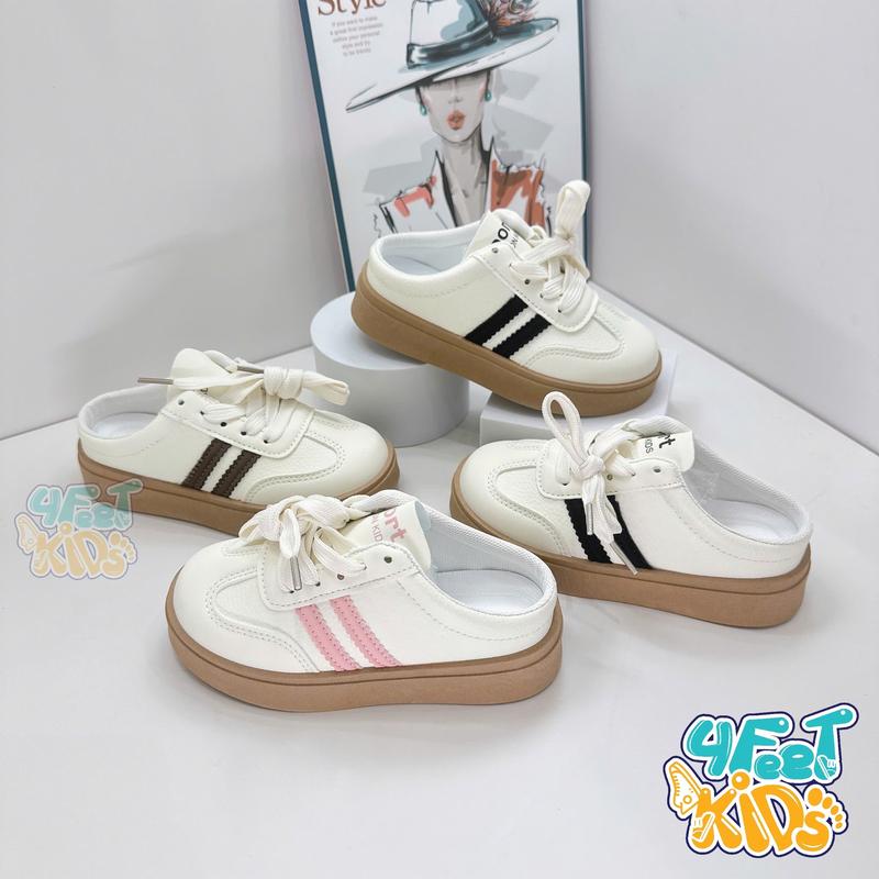 Kuromi Giày Lười Cho Bé Gái Từ 3-10 Tuổi Đế Cao 3cm Chất Da PU Cao Cấp 3 Màu Sticker Size 26-37 Thoải Mái Khi Đi Học & Chơi