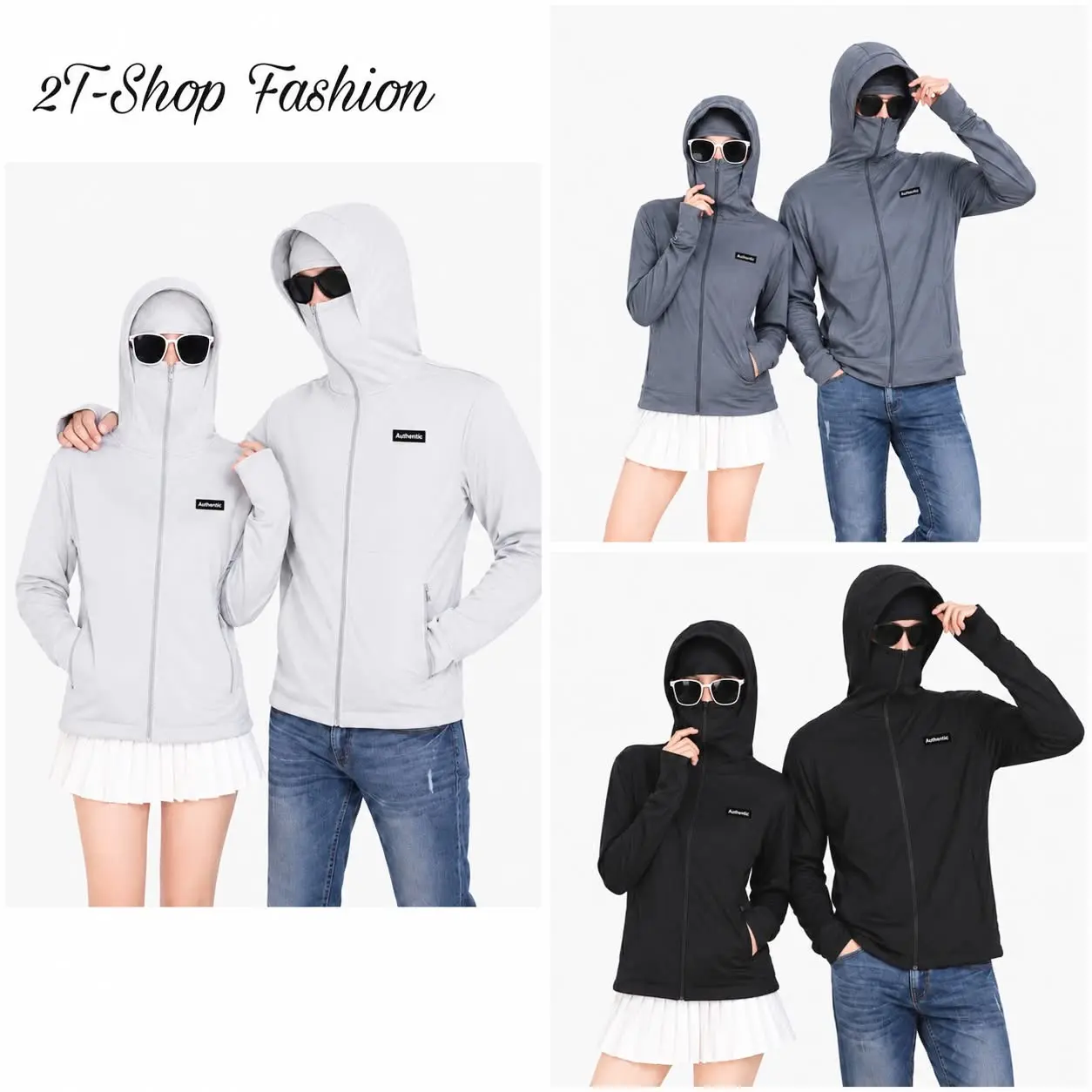 [Loại 1-Áo 2 lớp] Áo Chống Nắng Nam Nữ 2 Lớp Có Che Trán Chất Thông Hơi Co Giãn Thoáng Mát ,Chống Tia UV