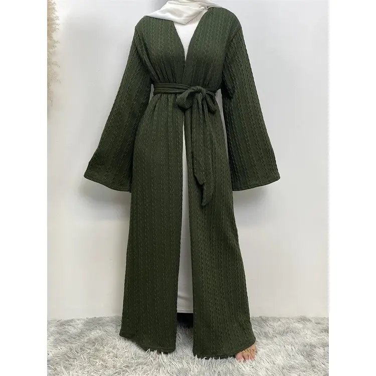 Ramadan Arab plain color cardigan abayas dress women wear robe Muslim abaya dress Muslimah Fashion Baju Raya Dubai Jubah Islam abaya cloak