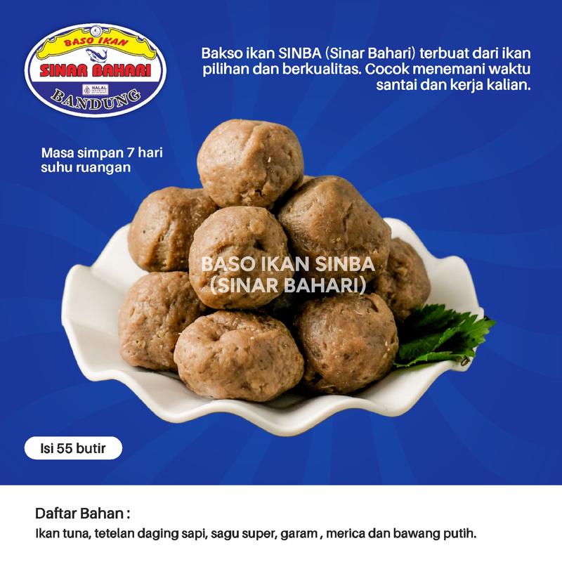 Baso Ikan Sinar Bahari Paket Gocap Sedang Isi 55 Pcs Bakso Kuah Instan 1