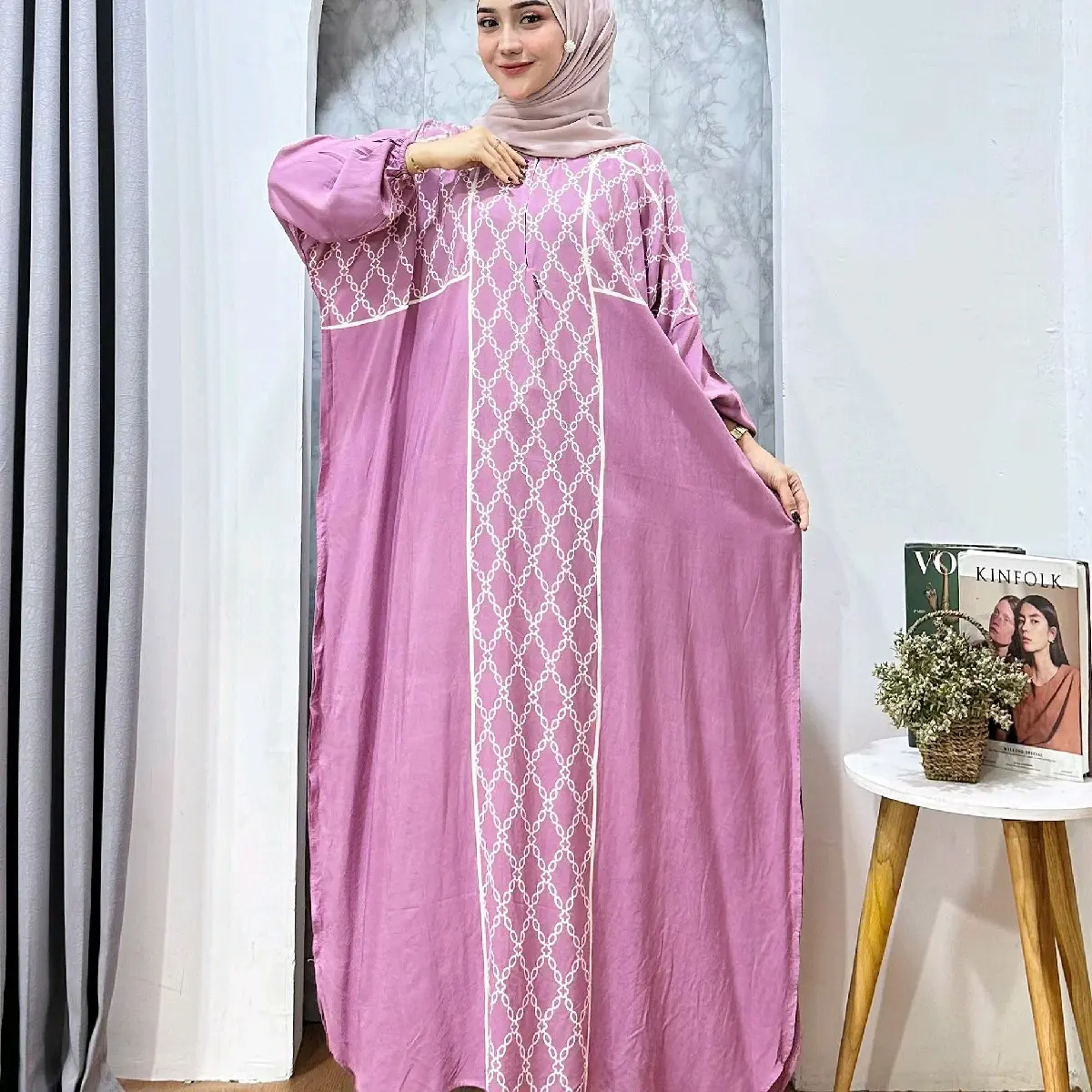 Kaftan Aminah motif rantai