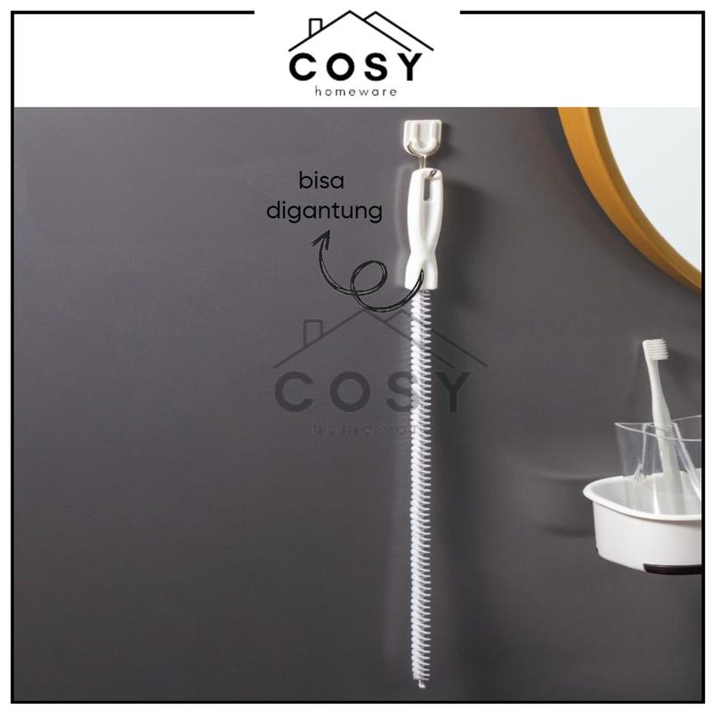 COSY Sikat Pembersih Saluran Pipa Air Wastafel Bahan Lentur / Kawat Pembersih Lubang Wastafel Logam 4