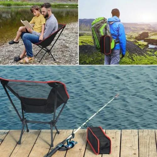 1 PCS Camping Chairs Portable, Foldable Chair Lightweight, Backpacking Chair for Adults, Folding Chairs for Outside Camp 5