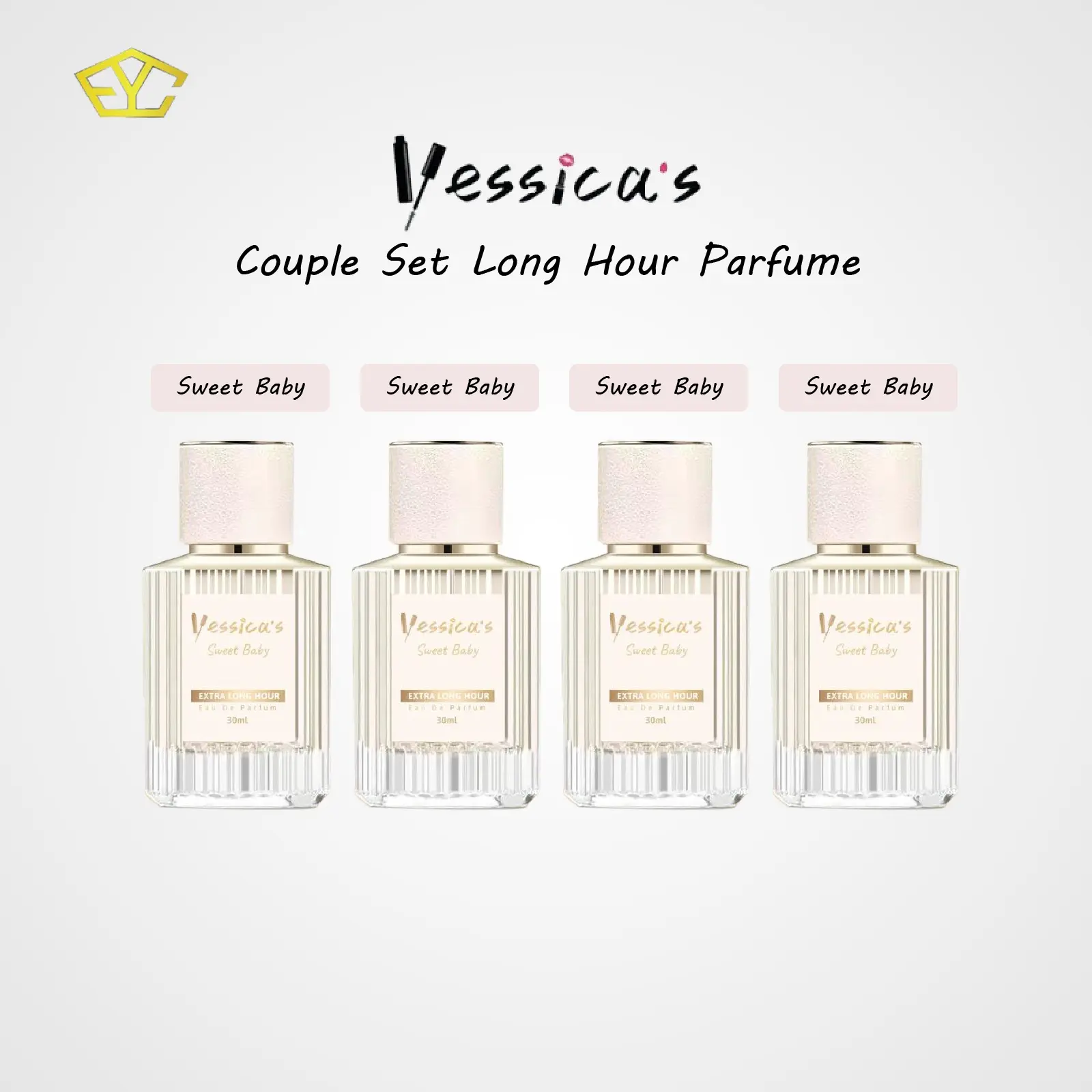 FYC - Bundling Couple 4 Pcs  Yessica's Long Hour Parfume - EDP