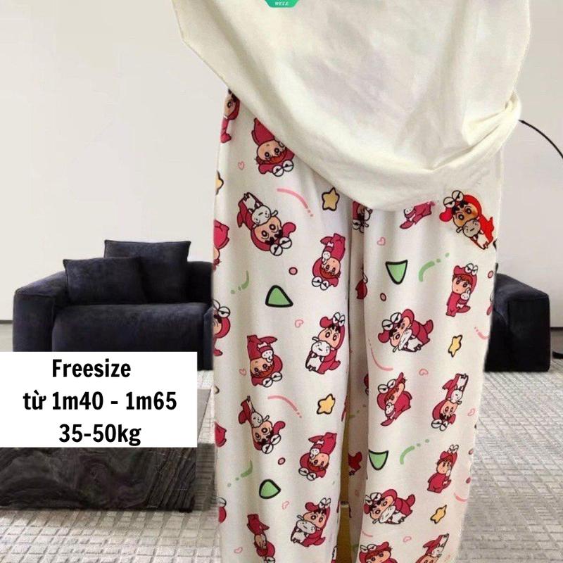 Quần Dài Shin Hoạt Hình Form Dễ Phối Chất Vải Mịn Thoáng Mát Đáng Yêu Cute Dành Cho Nữ Nhung Women