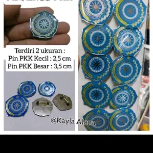 Pin Bros PKK Bahan Akrilik Fiber dengan Diameter 2,5cm dan 3,5cm - Clips