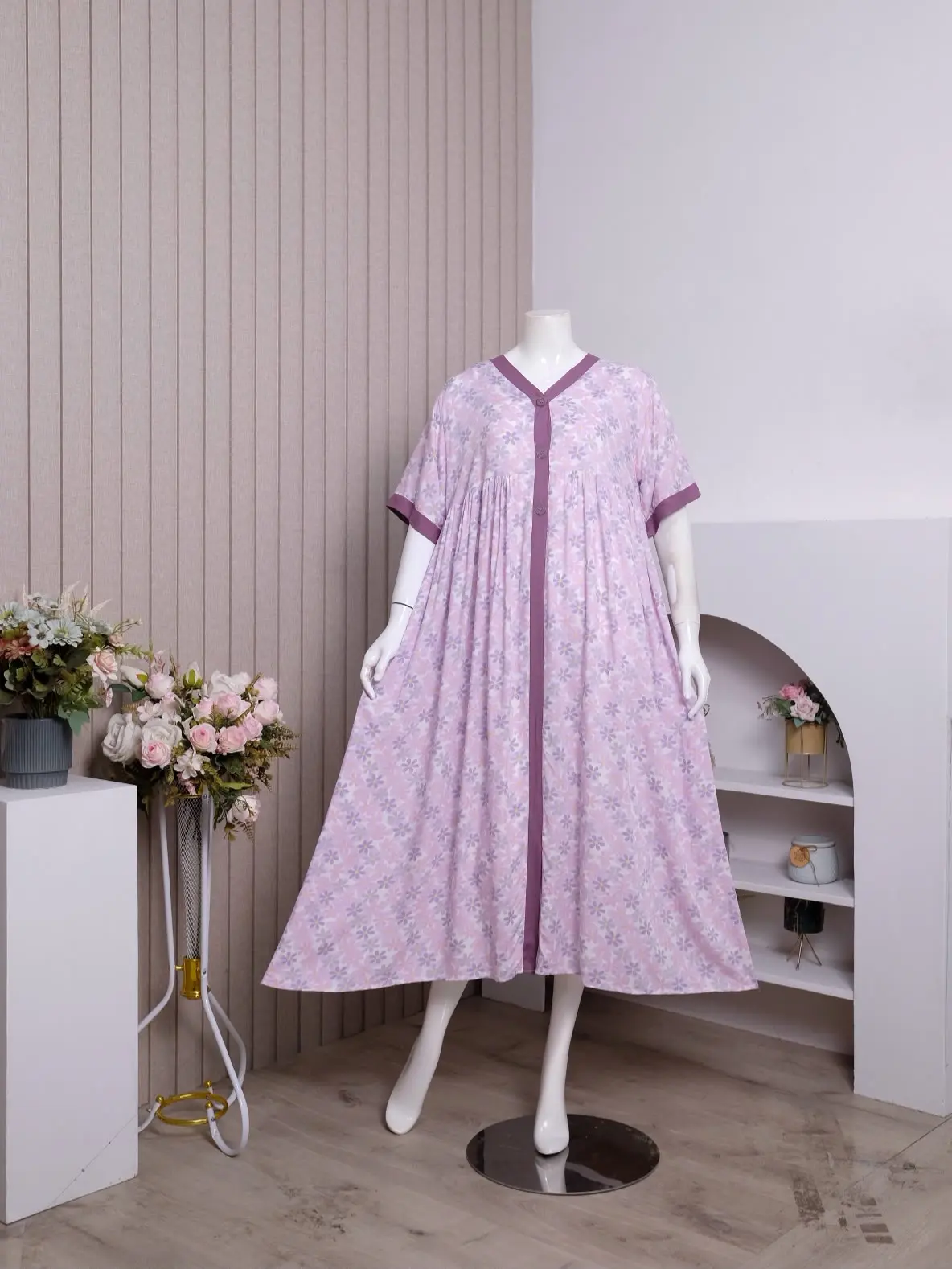Zoraya Daster Viral Kanya Dress Rayon Premium Remaja Bumil Busui Terbaru Kekinian - Wanita - Katun