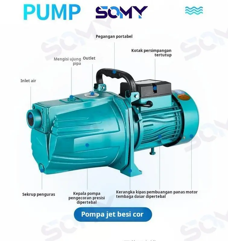 SOMY pompa air jetpump JET Pump JET250A  set komplit (jet pump 50 meter) PROMO pompa  air shimizu  indonesia pompacelup pompalistrik 6