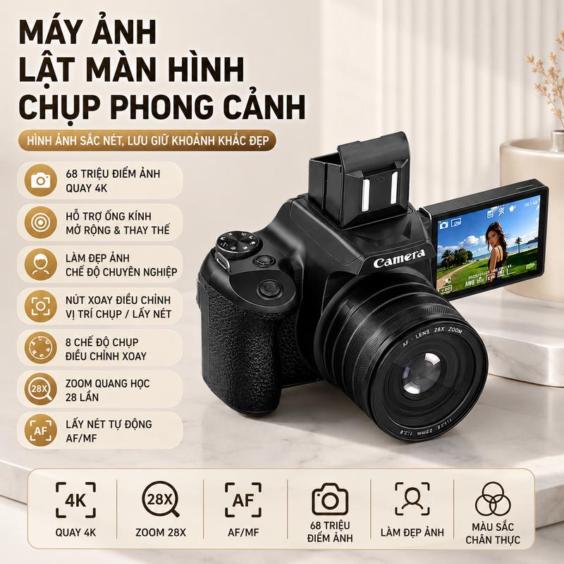 Camera DC207 Máy Ảnh Kỹ Thuật Số Máy Ảnh Retro Máy Ảnh CCD Máy Ảnh Vintage Máy…