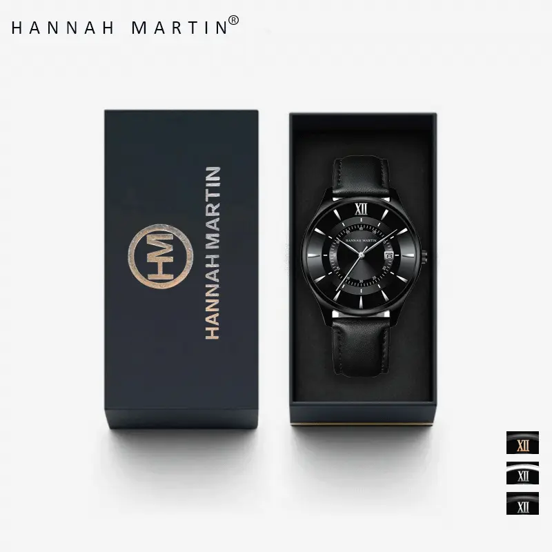 HANNAH MARTIN  1231 Jam Tangan Pria 100% Original Model Terbaru Keren Quartz COWOK Kulit Anti Air Men Watch COD Laki Arloji Men Watch kado laku promo diskon elegan watches gift ulang tahun 1