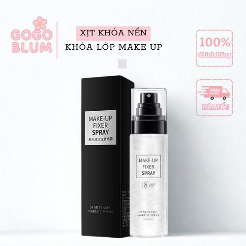GOGOBLUM Xịt Khóa Nền HUNMUI Có Nhũ Khóa Lớp Trang Điểm Dưỡng Âm Bắt Sáng Make Up Fixer Spray Star Flash Nội Địa Trung Cosmetic Mỹ Phẩm
