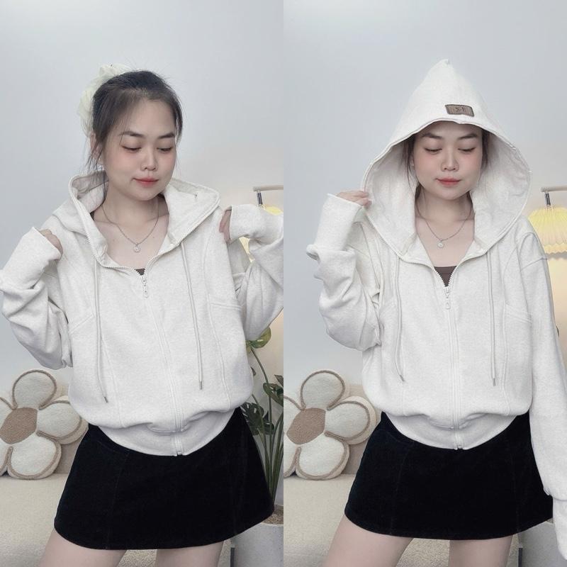 [ TÚI ĐỨNG - MỚI ] Áo Khoác nữ GÂN DÀY vải mềm mịn, 6 túi - 2 túi ngoài sâu, rộng, 4 túi trong có khóa kéo tiện lợi, Nón To đi nắng, thiết kế trẻ trung - Nhung Nguyễn