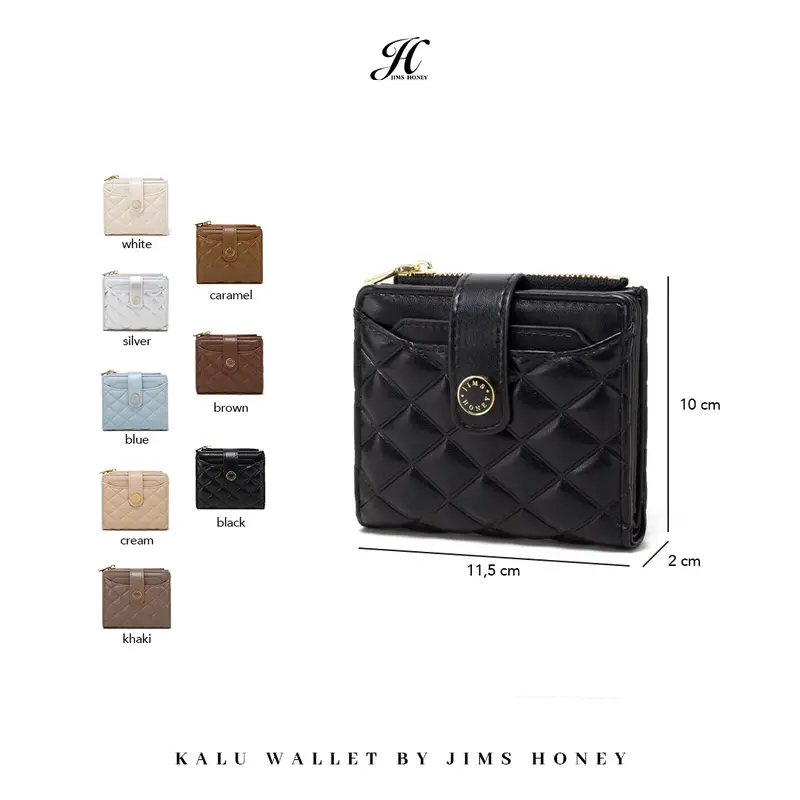 [ BEST DEAL, OWNER'S CHOICE!!! ] JIMS HONEY - Kalu wallet (FREE BOX) - Dompet wanita Kartu Kulit Uang kecil women 1