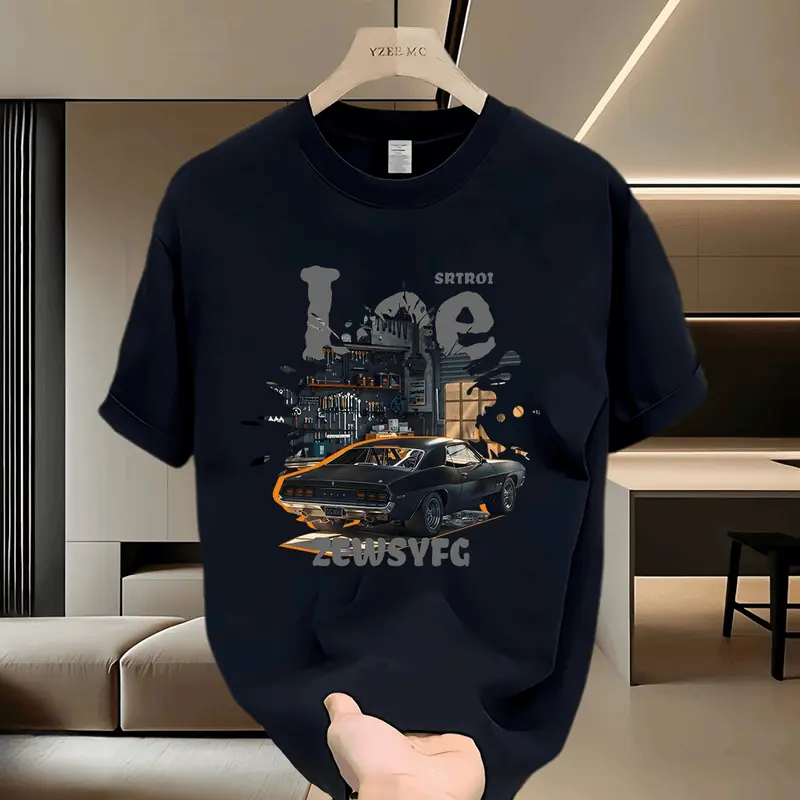 Kaos Fashion Unisex dengan Cetakan, Bahan Katun Berkualitas Tinggi - Kain