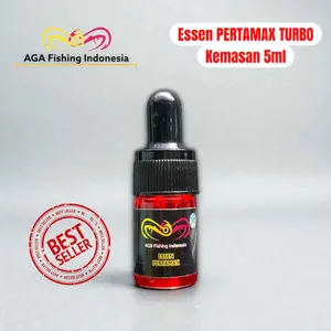 AGA Fishing Indonesia Essen PERTAMAX TURBO 5ml Dominan Bubblegum Aroma Kuat Oil Base Biangan Murni Tanpa Pasta Best Seller untuk Ikan Rame & Indukan