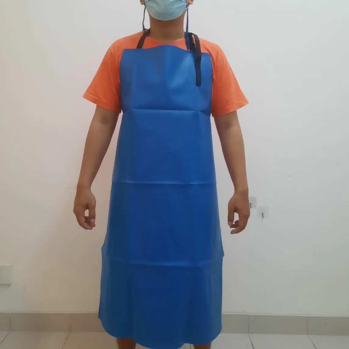 Apron Pupuk Industri  / Celemek PVC dof 1 sisi depan ukuran 110x63cm Enam Warna Tali Buckle  Dapat disesuaikan