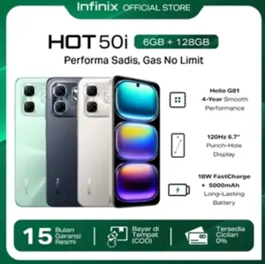 INFINIX HOT 50i Ram 6/128Gb, Display 120Hz, Fast Charging 18w - Smartphone