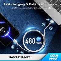 Gambar Kabel Data Charger USB Tipe C 6A Fast Charging USB Type-C Cable Universal - 1 Meter dari CyanMart Kota Administrasi Jakarta Barat 4 Tokopedia