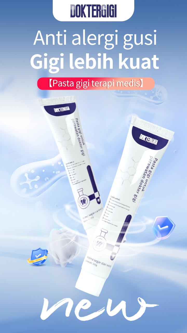 【BPOM】DOKTERGIGI with COD 2pcs Pasta Gigi Biofarmasi untuk Memperbaiki Masalah Gigi dan Memperbaiki Agen Pemisah Perbaikan Cepat Gigi Berlubang Mulut  Gusi 【KISSIKA by DOKTERGIGI】
