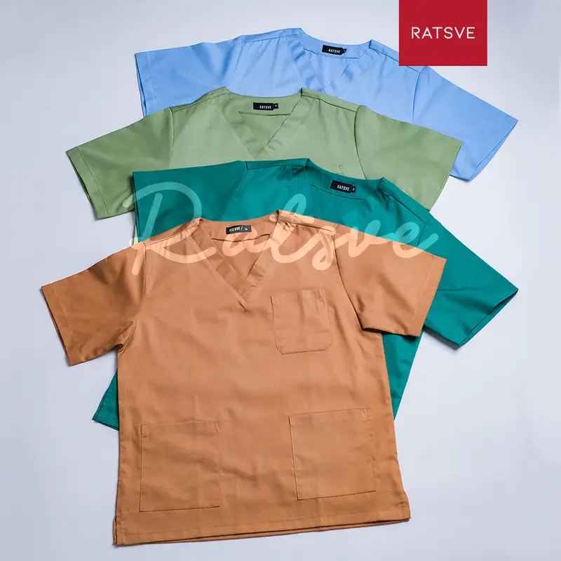 Atasan Baju Jaga Perawat Lengan Pendek / Baju OK - WARNA 1 - Scrub Dokter Ratsve [BAJU SAJA] 0
