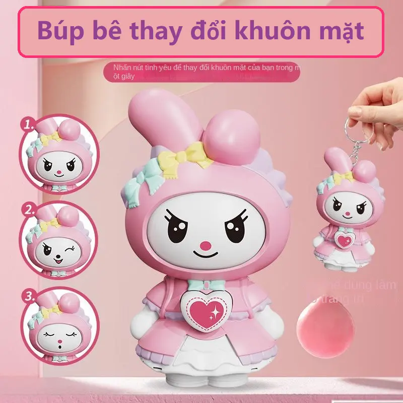 (ABN)Dây Chuyền Chìa Khóa Búp Bê Thay Đổi Khuôn Mặt Pika Melody, Hàng Mới Về, Phong Cách Hoạt Hình Q, Hình Dáng Dễ Thương, Đồ Chơi Dây Chuyền Chìa Khóa Giải Tỏa Căng Thẳng Cổ Điển  Toy Giảm Stress (Tặng bạn một trò chơi mê cung nhỏ)