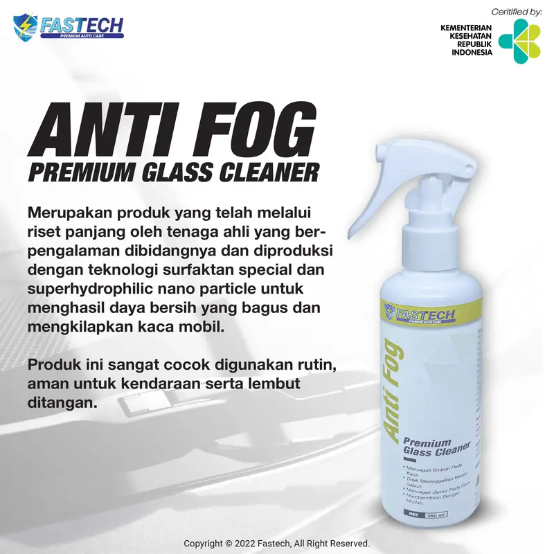 FASTECH - Bundling Interior Cleaner 250ml & Glass Cleaner Anti Fog 250ml 7