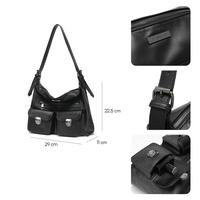 Gambar SHANGNCO Tas Bahu Shoulder Bag Tas Kerja Kekinian- Leux Bag - Black, Dustbag dari SHANGNCO_NEW Kab. Tangerang 5 Tokopedia